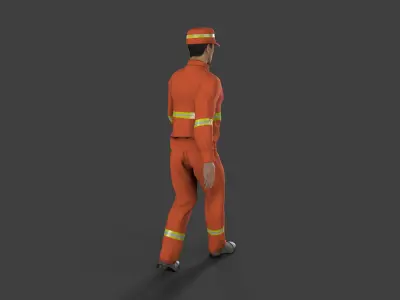 Street Cleaner Low-poly 3D model