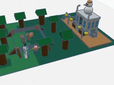 HappyCafeFun Low-poly 3D model