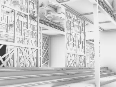 greenhouse building 3D model