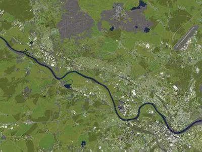 Dresden Germany 50x50km 3D City Map 3D model