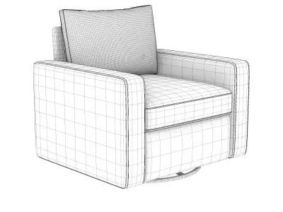 Modern Cozy Armchair 3D model