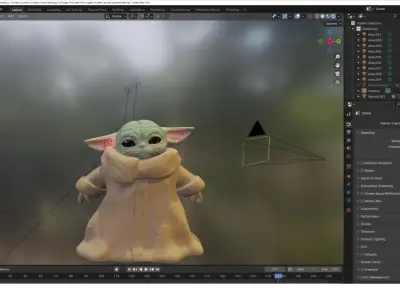 cool Grogu model  3D model