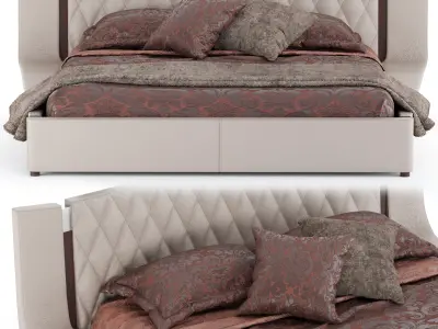 Modrest Denmark Modern Gray & Brown Oak Bed