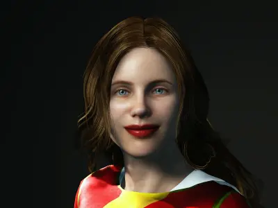 Mary Marvel Low-poly 3D model