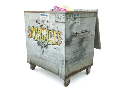 Waste Container 3D Model Low-poly 3D model