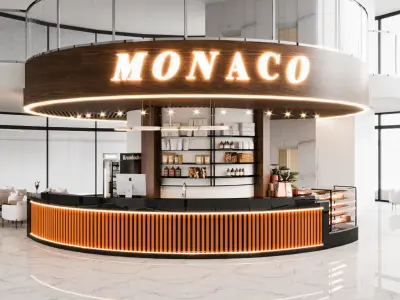 coffee shop modern 3D model