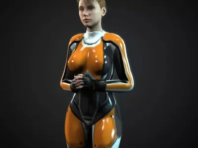 Fiction Woman Low-poly 3D model