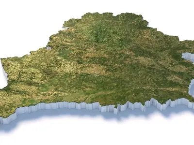 Belarus Country Terrain 3D model