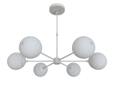 Mid Century Sputnik Chandelier 3D model