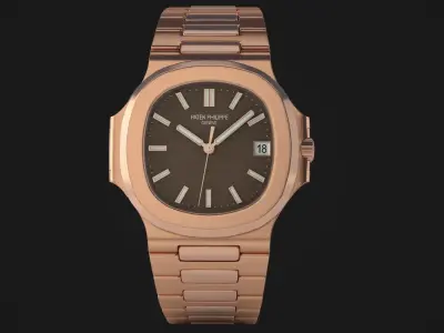 Patek Nautilus Rose Gold 3D model