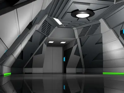 Sci Fi Room 3D model 58