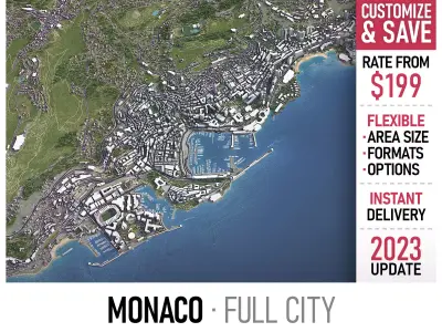 Monaco Low-poly 3D model