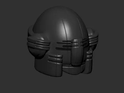 helmet high poly sculpt 3d printable  3D model 146