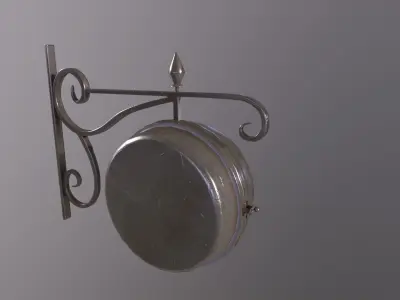 Wall Clock 3D model Free low-poly 3D model