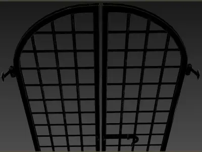 Medieval Door Low-poly 3D model 35