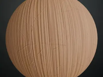 Natural Scratched Wood Veneer PBR Texture