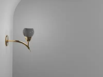 Applique Mizar 1 gold bulb Free 3D model