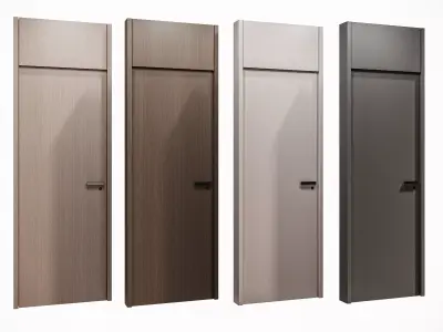 door Modern Wooden Interior Door with Furniture architectural 3D model buy