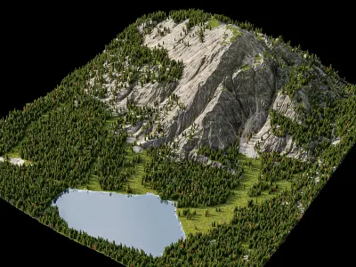 Mountain landscape 3D model