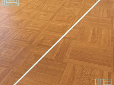Parquet - Laminate - Wooden floor 2 in 1 Low-poly 3D model 96