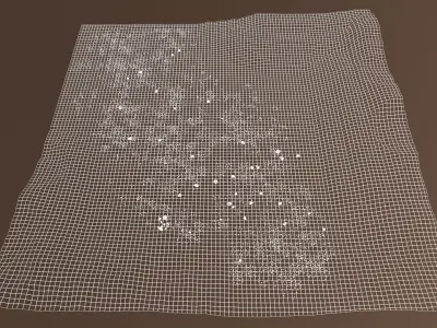 Mars surface - full scene 3D model