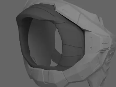Halo Cosplay Armor Shoulder Gasket 3D File 3D model