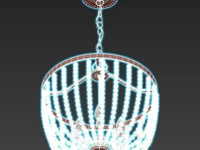 Rylee 4 Light Chandelier 3D model