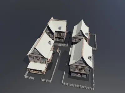 House Pack Low Poly Free low-poly 3D model