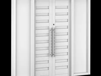 Exterior Large Doors 3D model 2