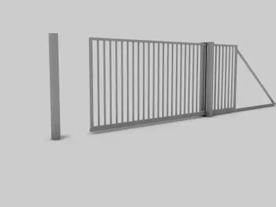 Entry Gate Low-poly 3D model buy