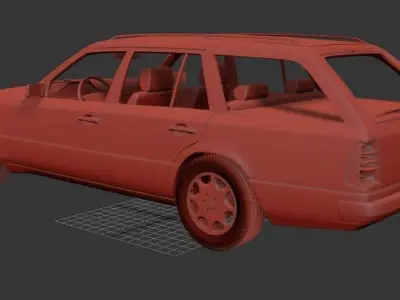 Mercedes Benz E class Mk2 S124 wagon 1993 3D print model
