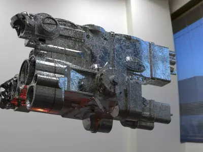 sci fi scope rocket launcher scope 3d model 3D model