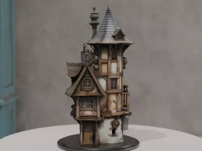 medieval house 3D print model