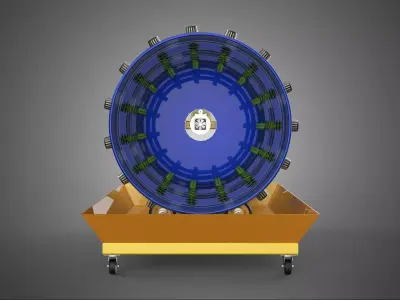 ROTARY HYDROPONICS RADIAL SPIN GARDENING PLANT FARM SYSTEM WHEEL 3D model