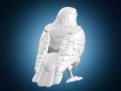 Raven Bird Sculpture 3D print model