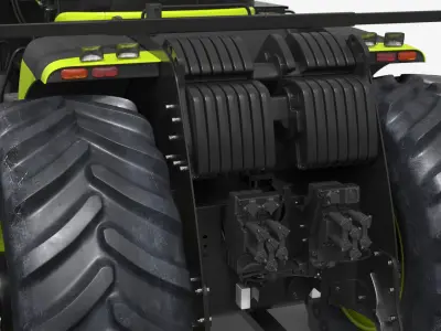  High Power Agricultural Tractor Wheeled Simplified 