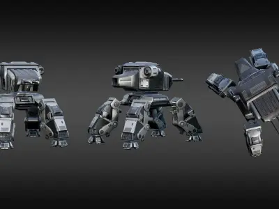 Obliterator - Heavy Battle Mech Low-poly 3D model