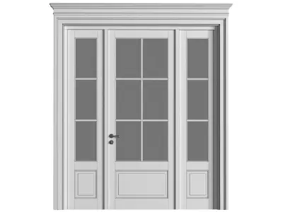 French Interior Door Partition in classic style  3D model