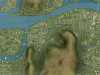 Macao - Topography Terrain 3D City 3D Model Pack