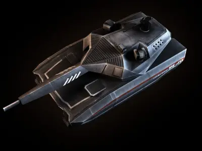 PL-01 Concept Tank Low-poly 3D model