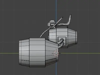 Hover Bike Low-poly 3D model