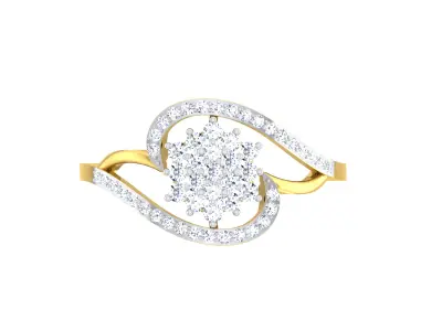 Women Ring Render 3dm STL OBJ FBX Details 3D print model 29