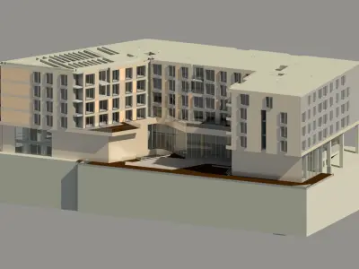 Revit Commercial High Detail Project  3D model