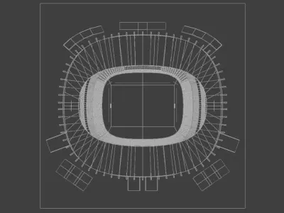 Azteca Stadium 3D 3D model