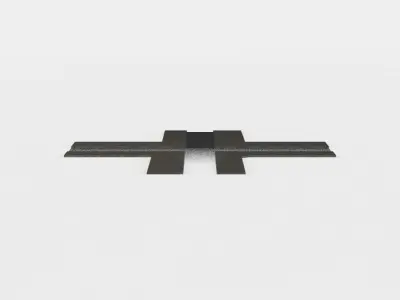 Road crossing Low-poly 3D model