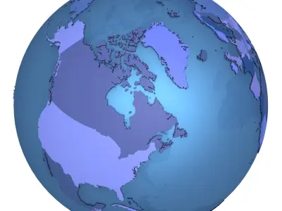  Earth With Countries 