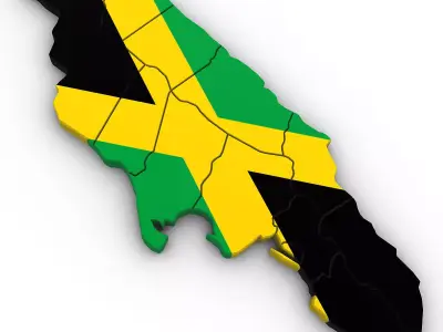 3d Political Map of Jamaica 3D model