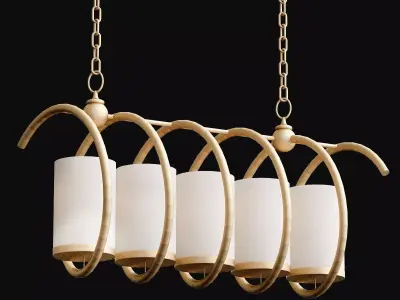 Maximus Rectangular Chandelier de Currey Company 3D model