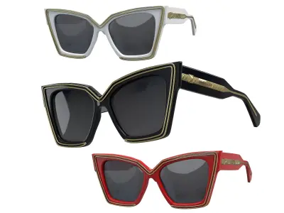 Valentino V-Grace VLS-126A Sunglasses Low-poly 3D model