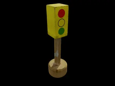 Anydrafts Traffic light toy 01 Low-poly 3D model